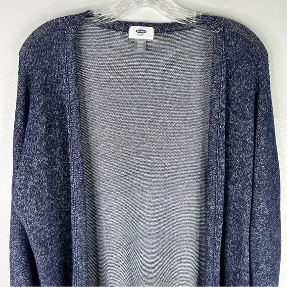Old Navy Cardigan Sweater Women's‎ XL Lost At Sea Navy Blue Long Line Marled - Picture 4 of 10
